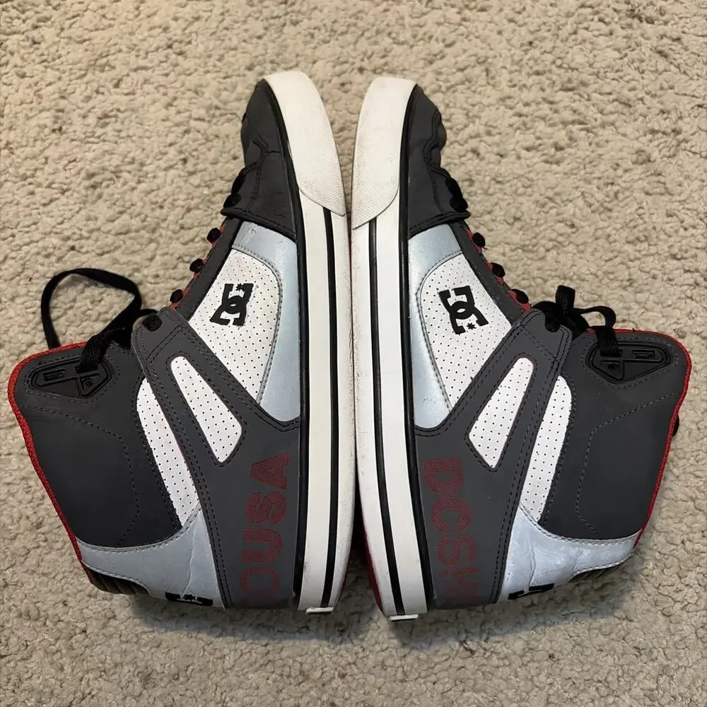 DC Men's Skateboarding High-Top Sneakers Gray Size 10.5 Athletic